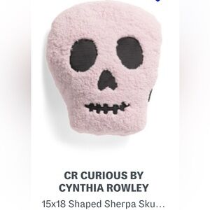 Cynthia Rowley skull pillow